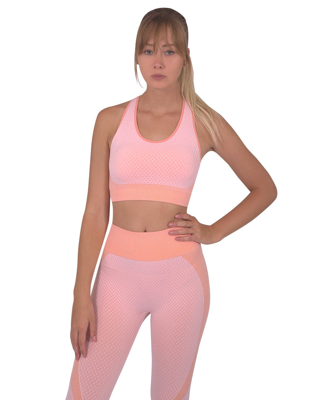 Padded Sports Bra - Swirls Pink & Aqua — Designs by Shan